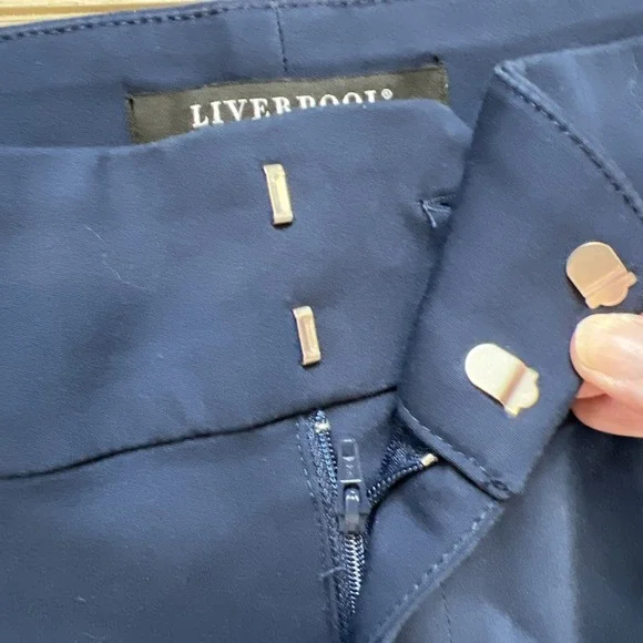 Liverpool Pants Womens 16/32 Navy Blue Bootcut Maille‎ LM5099MT Stretch Office - Picture 3 of 11
